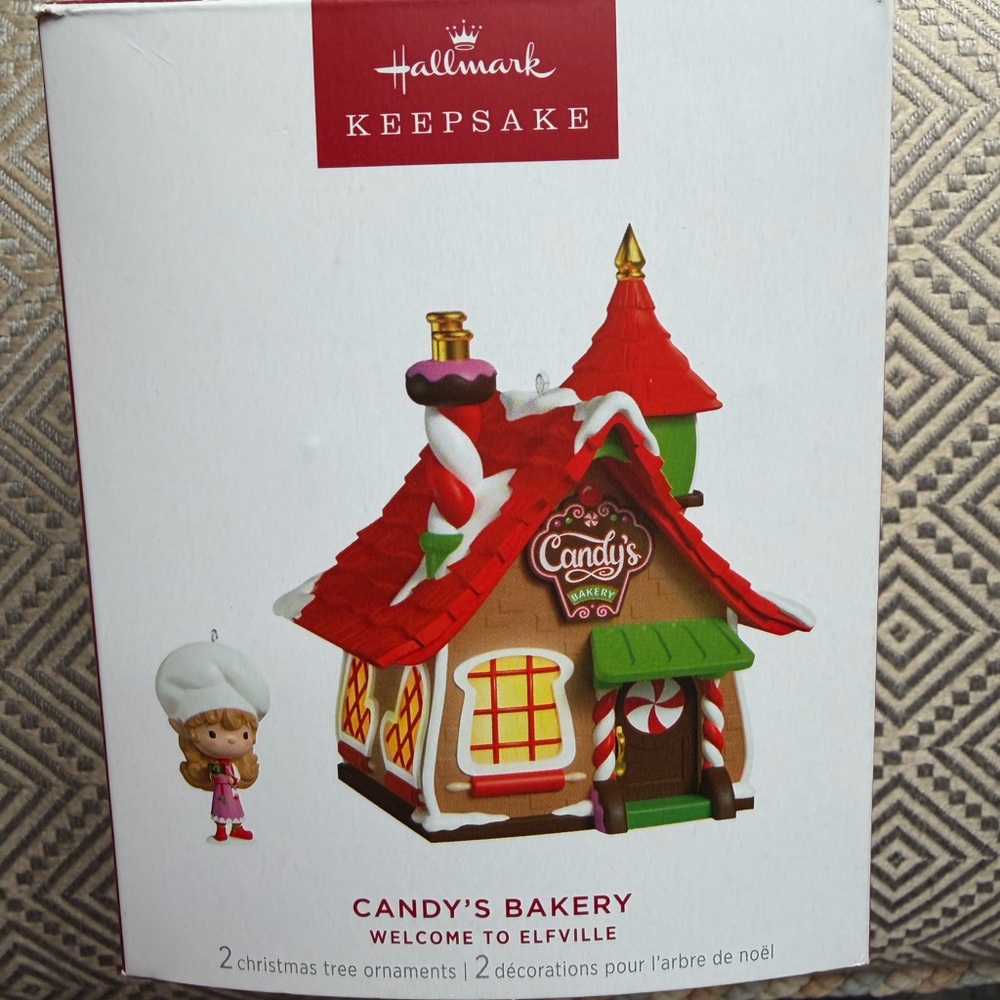 Hallmark Keepsake welcome to elf Ville Candy’s bakery ornaments, set of 2 44.99